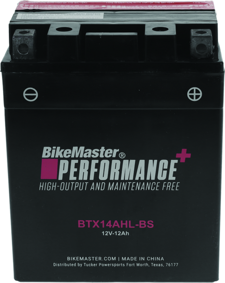 BikeMaster BTX14AHL-BS Battery - Rowdy Warehouse 