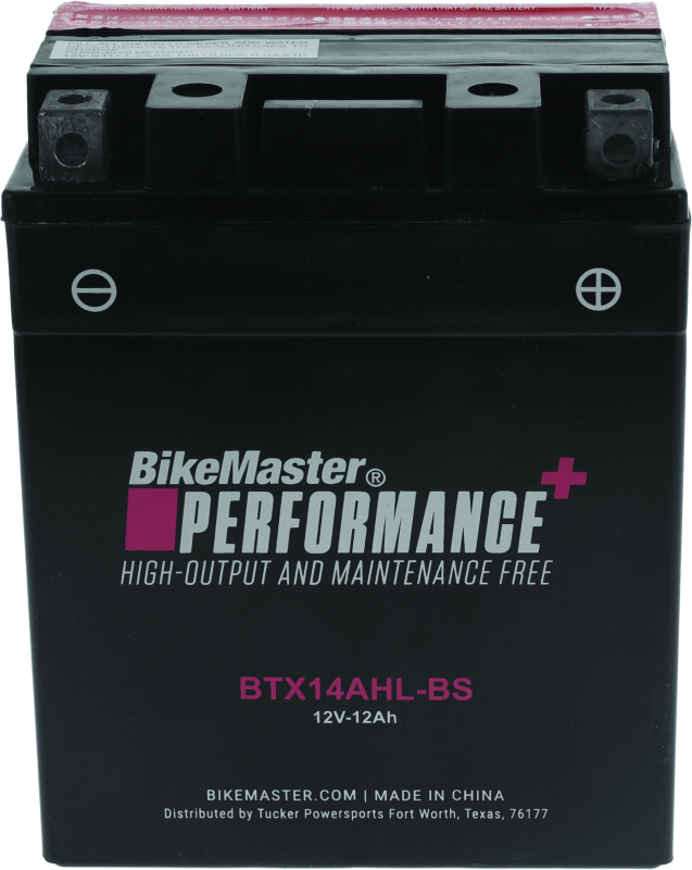 BikeMaster BTX14AHL-BS Battery - Rowdy Warehouse 