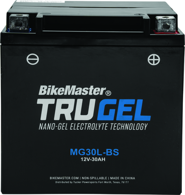 BikeMaster Trugel Battery MG30L-BS - Rowdy Warehouse 