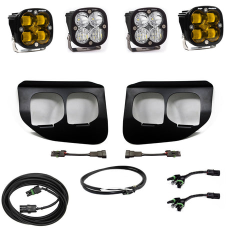 Baja Designs Ford Super Duty (20-On) Fog Lights FPK Amber SAE/Sport DC Baja Designs w/Upfitter - Rowdy Warehouse 