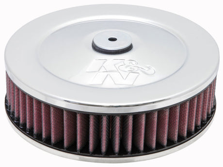 K&N 2-5/8in Flange 7in Diameter 3in Height Round Air Filter Assembly w/ Vent - Rowdy Warehouse 