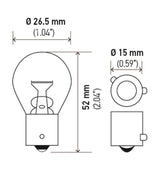 Hella Bulb 9507 24V 21W BAU15s S8 AMBER - Rowdy Warehouse 