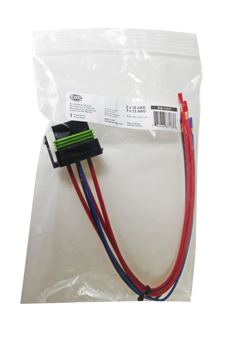 Hella Relay Connector ISO Mini Weatherproof w/ 12in Leads - Rowdy Warehouse 