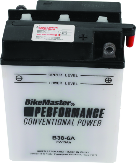 BikeMaster B38-6A Battery - Rowdy Warehouse 