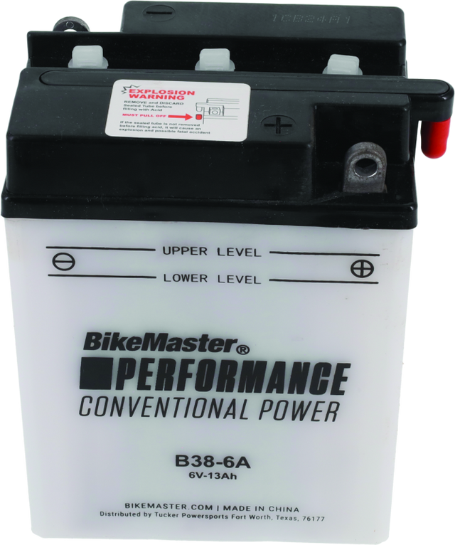 BikeMaster B38-6A Battery - Rowdy Warehouse 