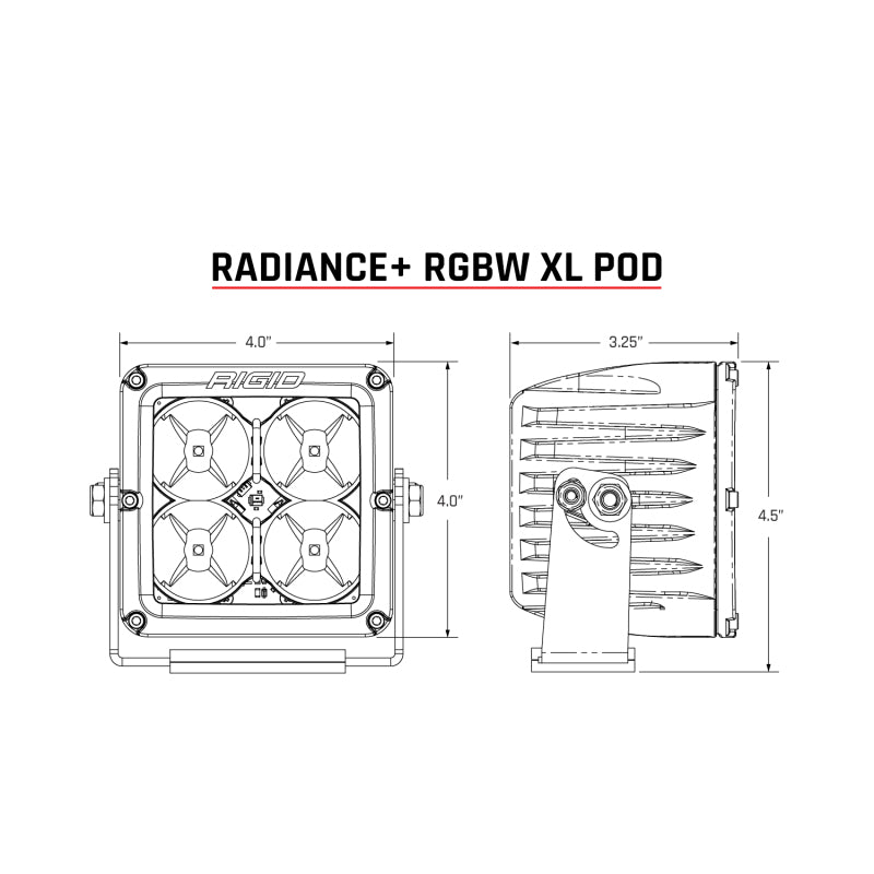 Rigid Industries Radiance+ Pod XL RGBW - Pair