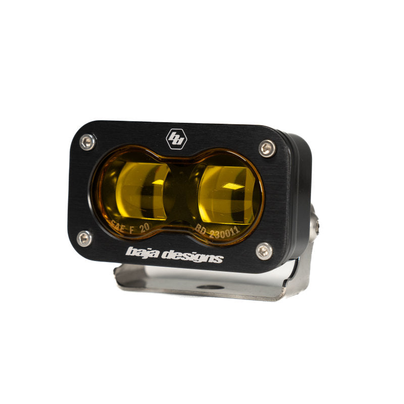 Baja Designs Universal S2 SAE Spot LED (Pair) - Amber - Rowdy Warehouse 