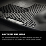 Husky Liners 14-15 Chevy Silverado Double Cab X-Act Contour Black 2nd Row Floor Liners