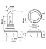 Hella Optilux H9 12V/100W XB Xenon White Bulb (pair) - Rowdy Warehouse 