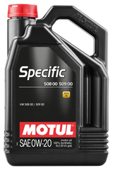 Motul 5L Specific 508 0W20 Oil - Acea A1/B1 / VW 508.00/509.00 / Porsche C20