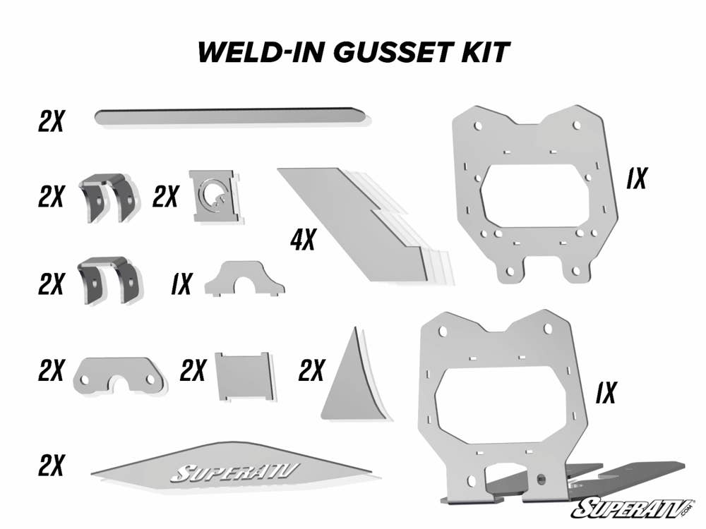 Can-Am Maverick X3 Weld-in Gusset Kit