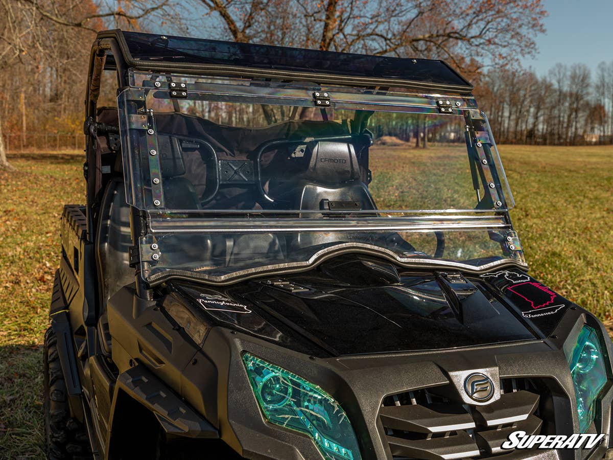 CFMOTO UForce 800 Scratch-Resistant Flip Windshield