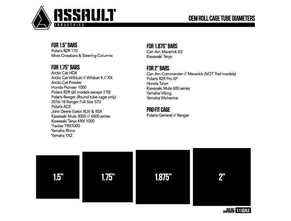 ASSAULT INDUSTRIES AVIATOR UTV SIDE MIRRORS